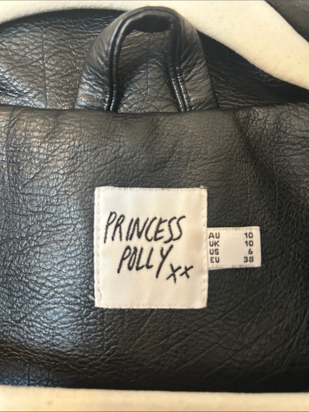 Princess Polly Black Faux Leather Bomber Jacket - Picture 2 of 2